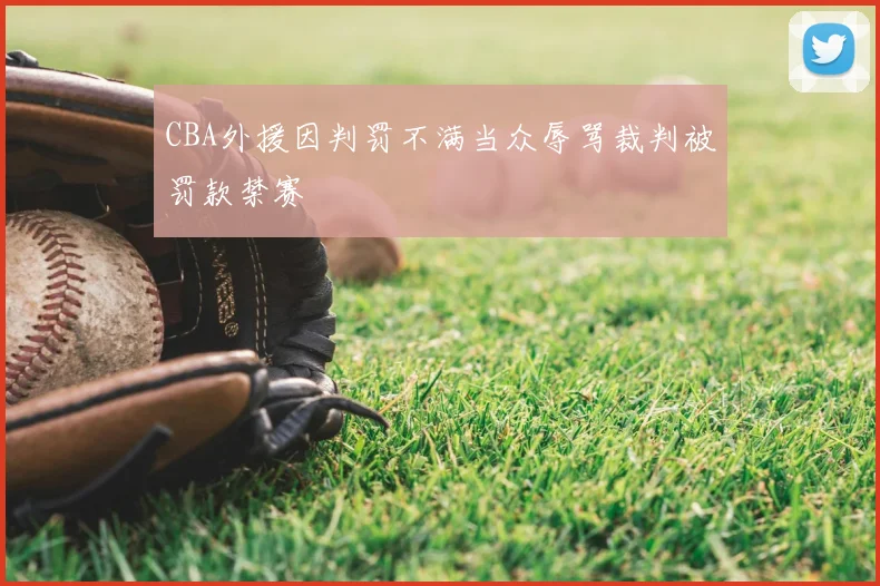 CBA外援因判罚不满当众辱骂裁判被罚款禁赛